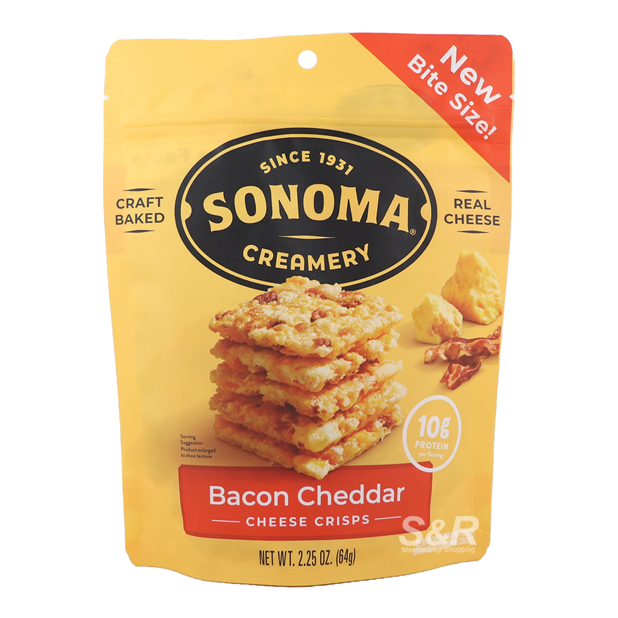 Sonoma Bacon Cheddar Cheese Crisps 64g